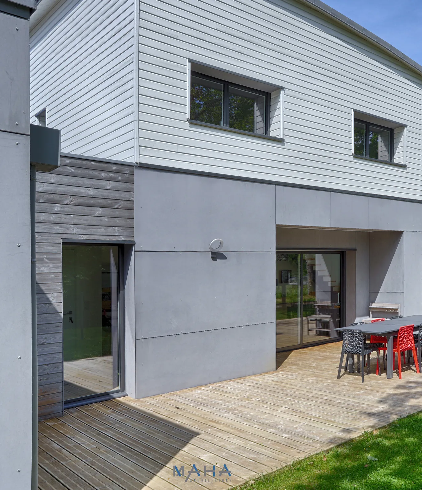 Maison spacieuse par l'architecte spécialiste de la maison à ossature bois.